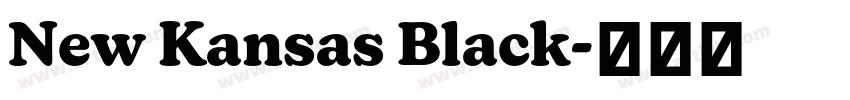 New Kansas Black字体转换
